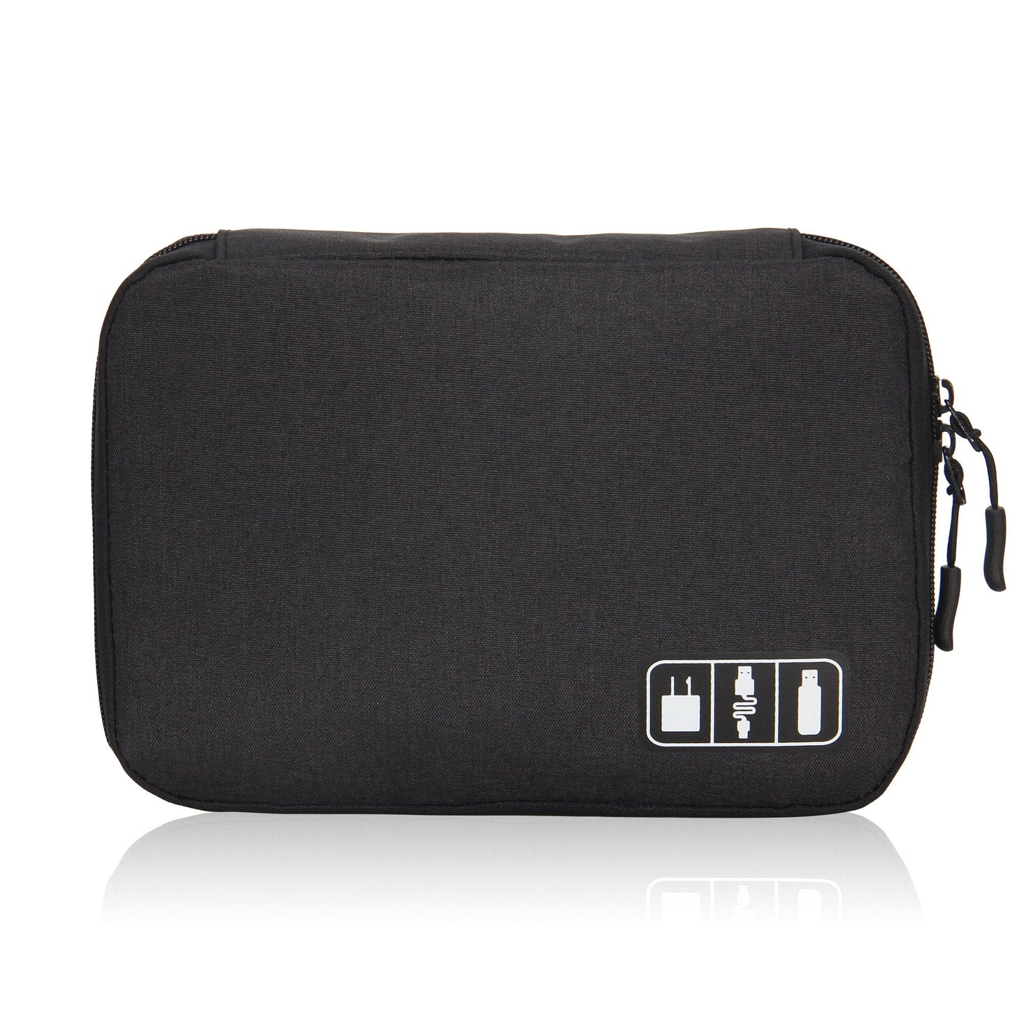 Hynes Eagle Travel Universal Cable Organizer Electronics Accessories Cases for Various USB Phone Charger and Cable Black