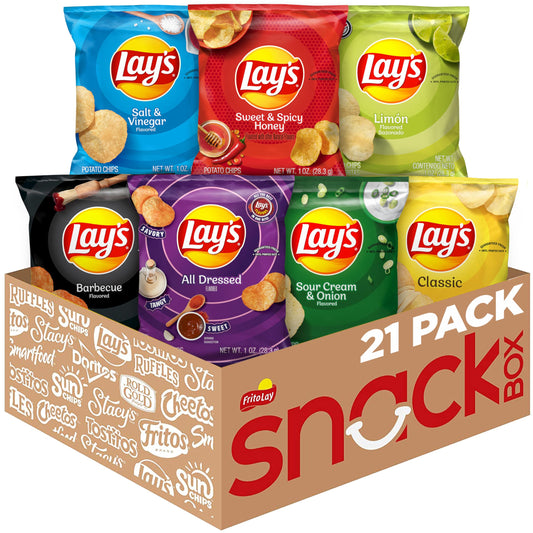 Lay's Potato Chips Variety Pack (Pack of 21)