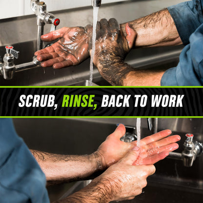 Grip Clean - Hand Cleaner for Mechanics – Heavy-Duty Mechanic Soap, Liquid Hand Soap with Natural Pumice & Clay to Absorb Tough Grease, Oil & Dirt – Moisturizing Coconut Oil, Lime Scent (8oz)