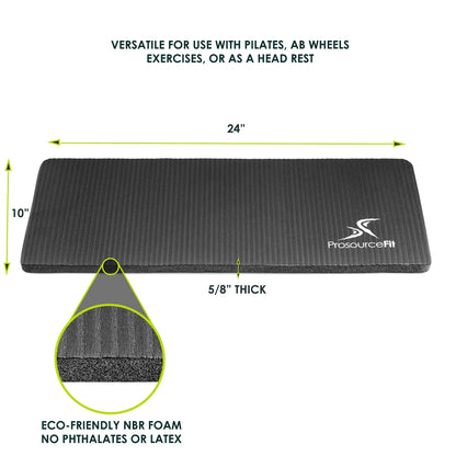 ProsourceFit Extra Thick Yoga Knee Pad and Elbow Cushion 15mm (5/8”) Fits Standard Mats for Pain Free Joints in Yoga, Pilates, Floor Workouts