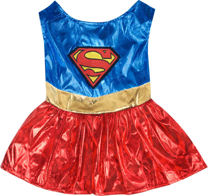 DC Comics Superheroes: Supergirl Pet Costume for For Dogs or Cats by Rubies, Small