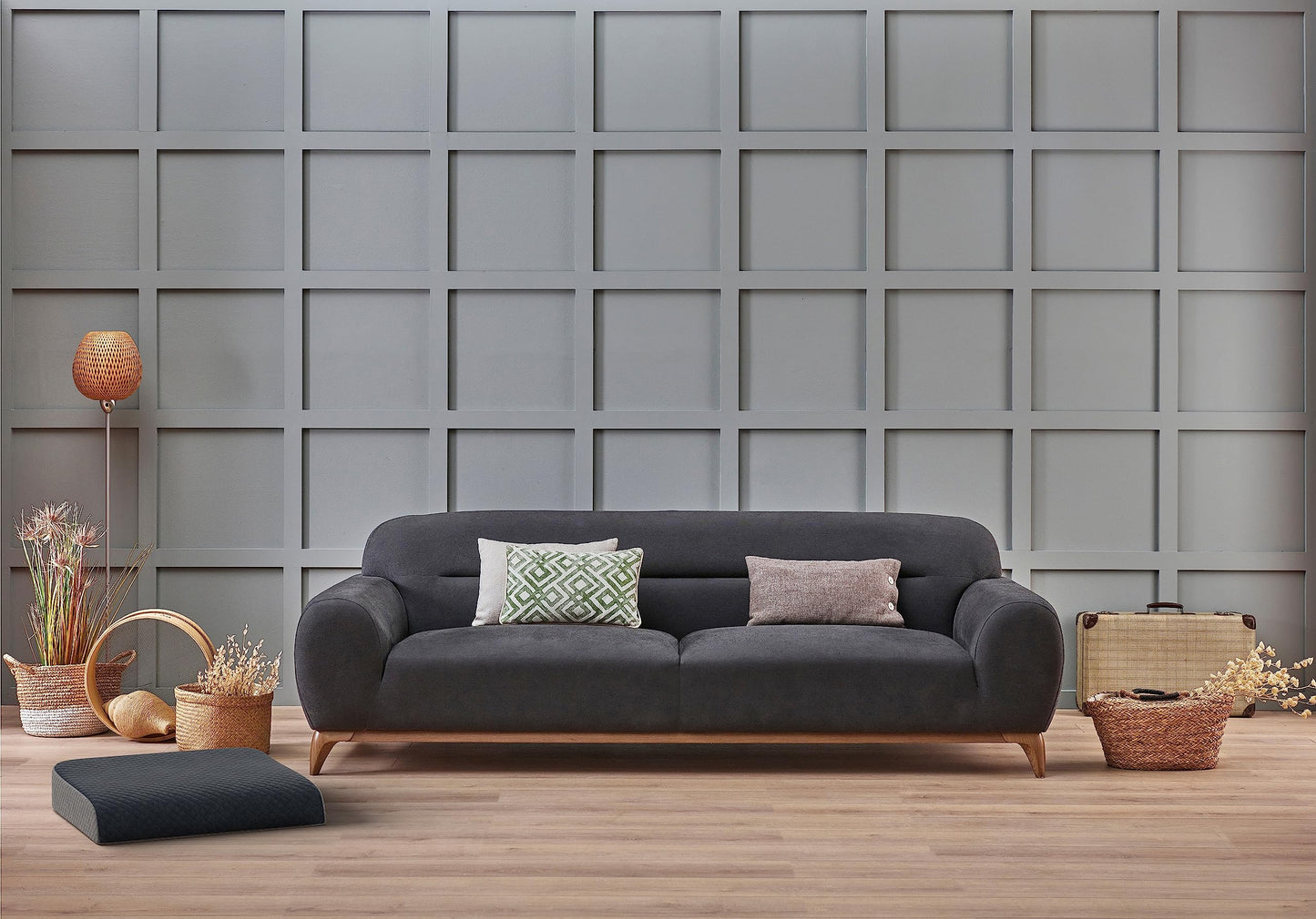 Kölbs Extra Large Seat Cushion, Stylish Plush Velvet Cover, X-Large Memory Foam for Office Chair, Floor Pillow, Cushion Back Pain Coccyx Pain Relief, Carry Handle (Extra Large)