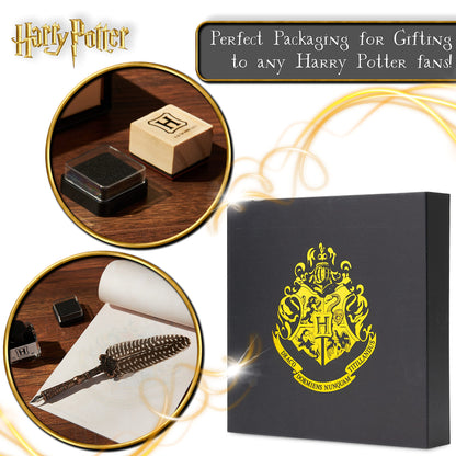 Harry Potter Calligraphy Set With Feather Quill Pen Ink A5 Paper Envelopes Stamp Stickers Fun Writing Kit Gifts for Kids