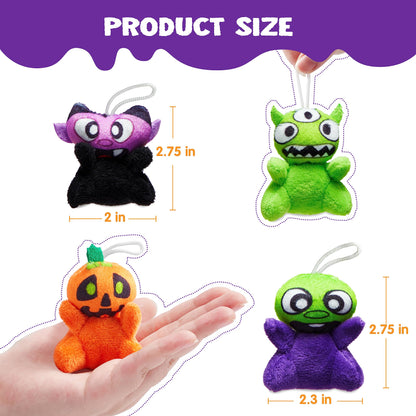 JOYIN 28 PCS Halloween Mini Plush Toy Assortment with 7 Characters, Mini Halloween Plush Toy Bulk for Kids Trick or Treating, Classroom Party Favors Supplies Prizes, Goodie Bag Stuffers Fillers