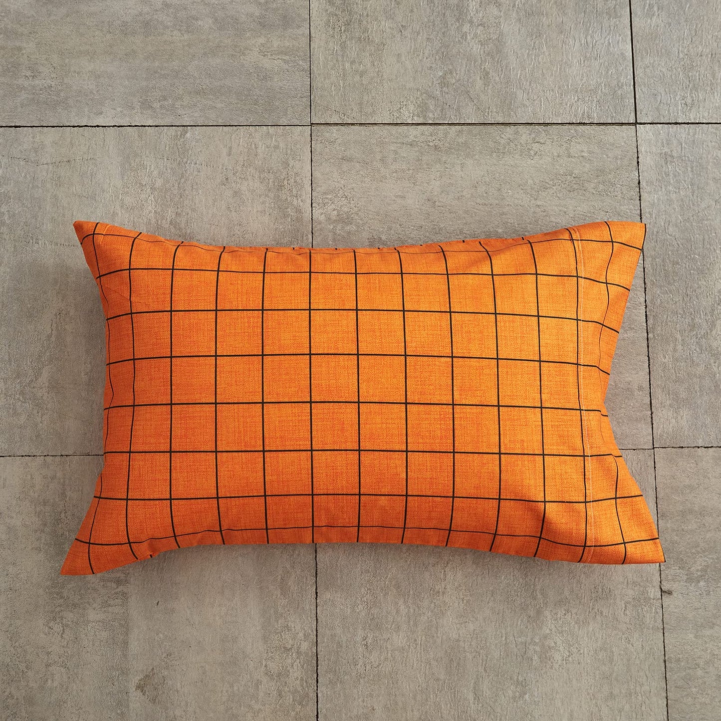 Flysheep Boho Striped Halloween Bed in a Bag 6 Pieces Twin Size, Ombre Bright Orange Stripes on Black Comforter Sheet Set (1 Comforter, 1 Flat Sheet, 1 Fitted Sheet, 2 Pillow Shams, 1 Pillowcase)