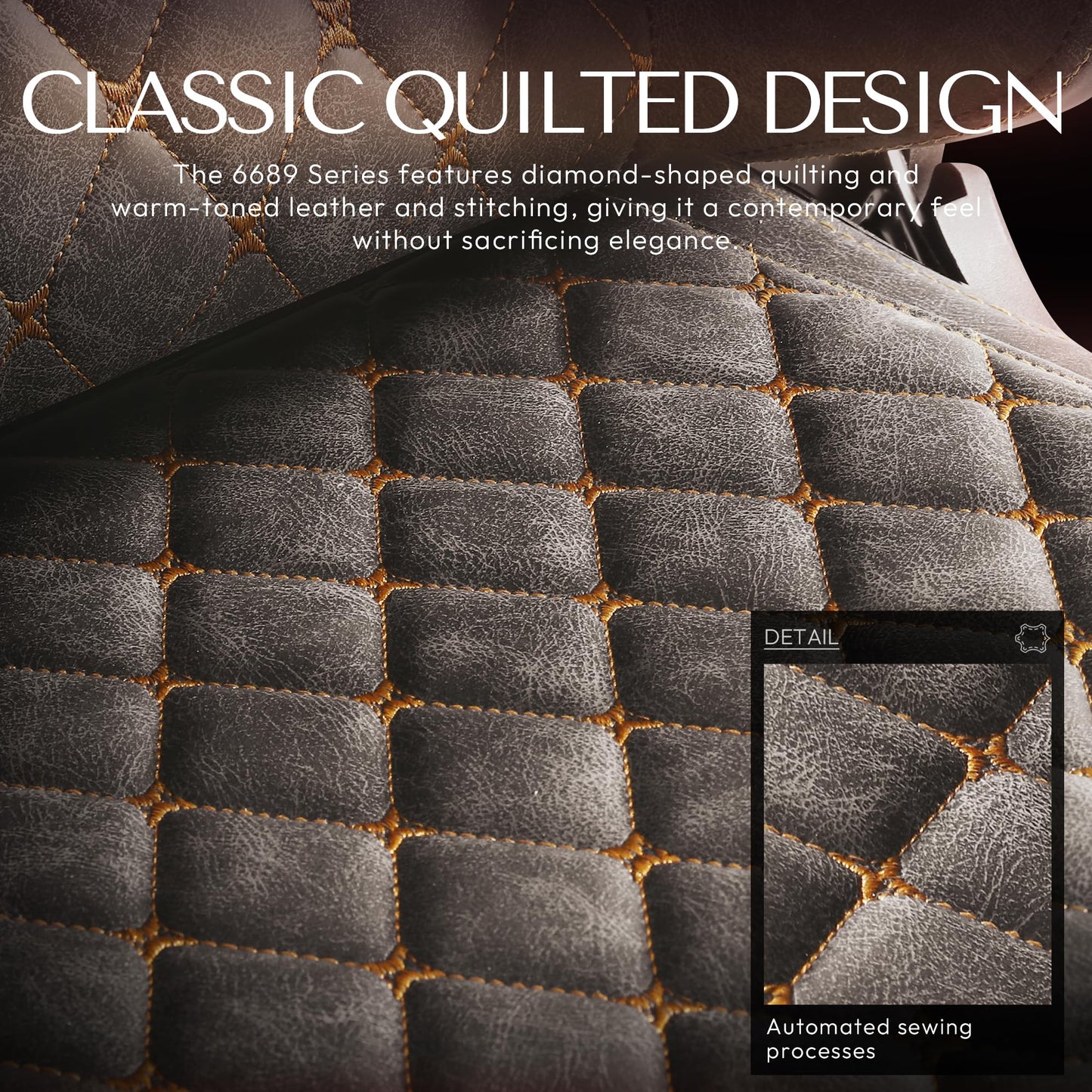 Dowinx Gaming Chair Big and Tall, Ergonomic Computer Chair with 4D Armrests and Footrest Massage Lumbar Support, High Back Comfortable Gamer Chair for Adults 350Lbs PU Leather for Office Game, Brown