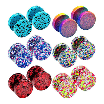 JewelrieShop Fake Plugs Faux Gauges Plugs Earring for Men Stainless Steel Studs Circle Flat Back Cheater Illusion Tunnel Dumbbell Earrings Ear Plugs Women(16G,6-12 Pieces,10mm)