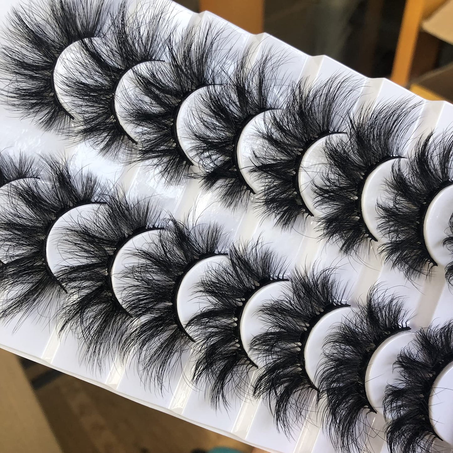 GMAGICTOBO False Eyelashes Wispy Eyelashes Faux 3D Mink Lashes Thick Volume Long Soft Dramatic Strip Eye Lashes Pack 8 Pairs