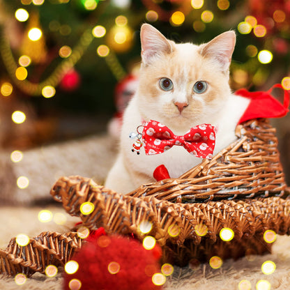 3 Pack Holiday Cat Collar with Bow and Bell, Halloween Thanksgiving Christmas Cat Collar for Boys and Girls Kitties Kittens