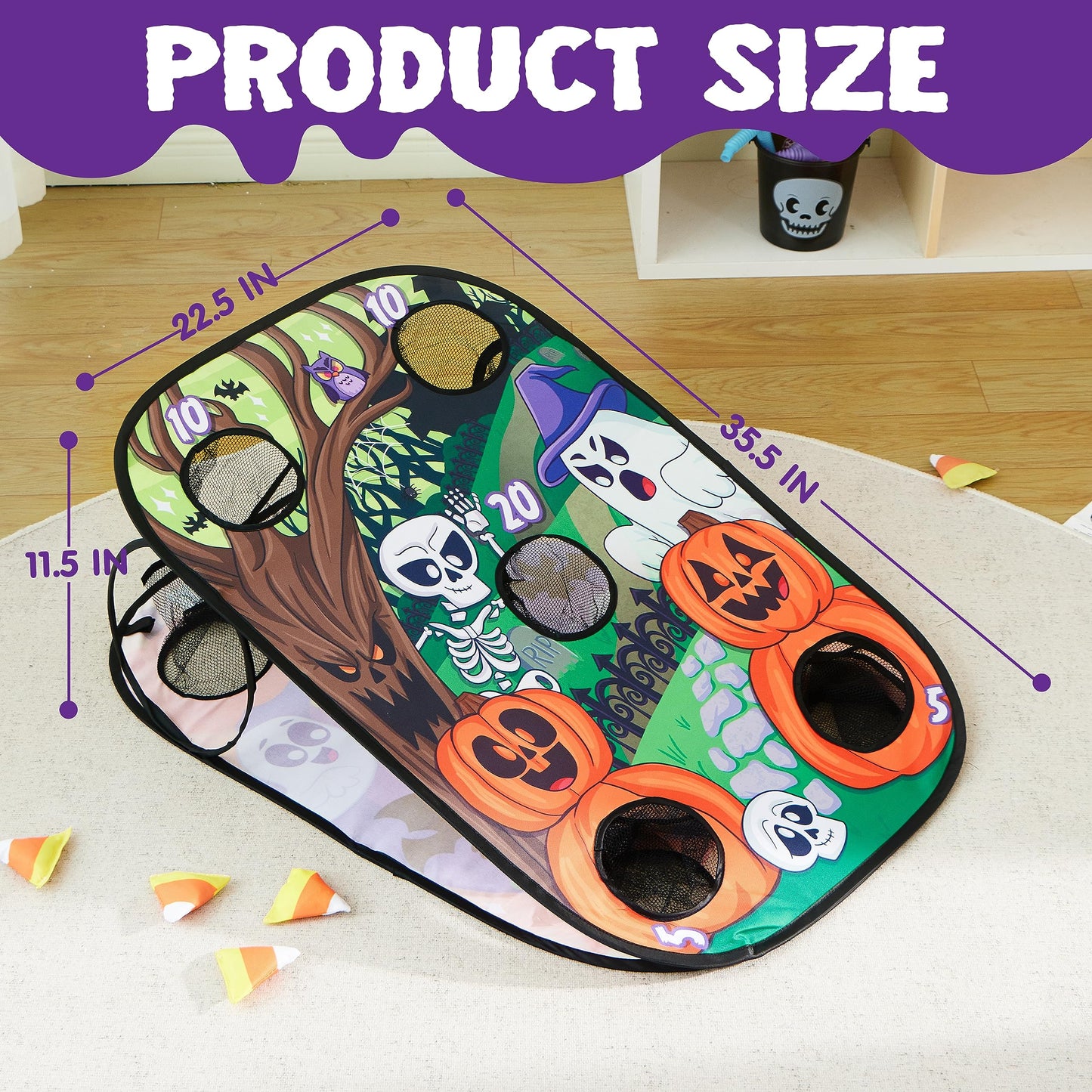 JOYIN Halloween Toss Game Board with Bean Bag for Kids Outdoor Toys, Halloween Party Favor, Beach Yard Outdoor Activities, Family Party Supplies，Camping Outside Play Toy