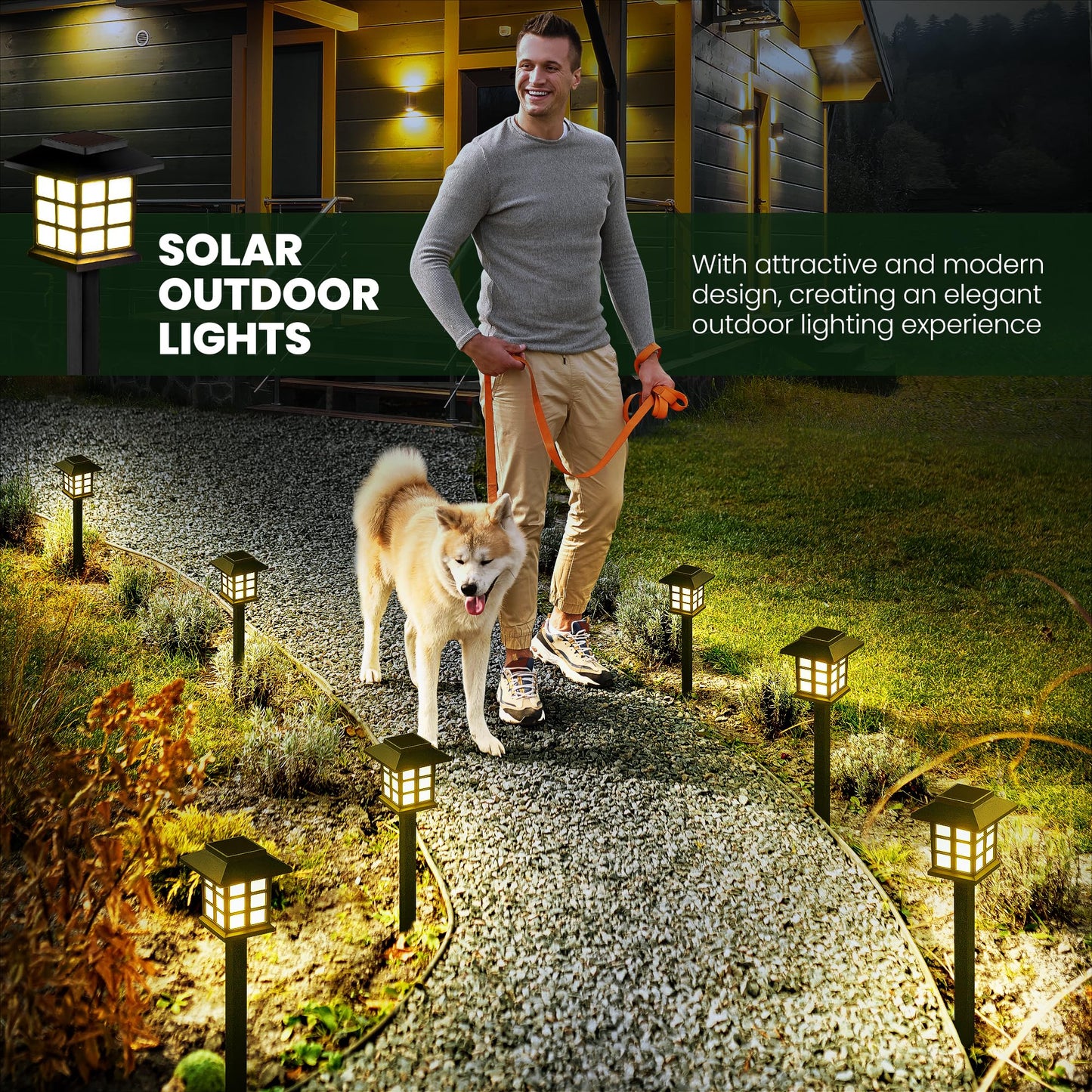 GIGALUMI Solar Outdoor Lights,12 Pack LED Solar Lights Outdoor Waterproof, Solar Walkway Lights Maintain 10 Hours of Lighting for Your Garden, Landscape, Path, Yard, Patio, Driveway