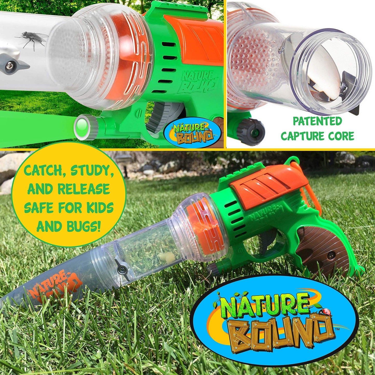 Nature Bound Bug Catcher Vacuum with Light Up Critter Habitat Case | Eco-Friendly Outdoor Toys for Kids | Includes Vacuum and Cage | Bug Vacuum for Kids Toy | Bug Catcher Vacuum
