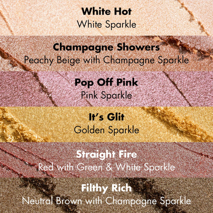 e.l.f. Fine As Fleck Glitter Eyeshadow, Long-Lasting Sheer Eye Makeup With A Shimmer Finish, Soft, Smooth Formula, Vegan & Cruelty-Free, White Hot