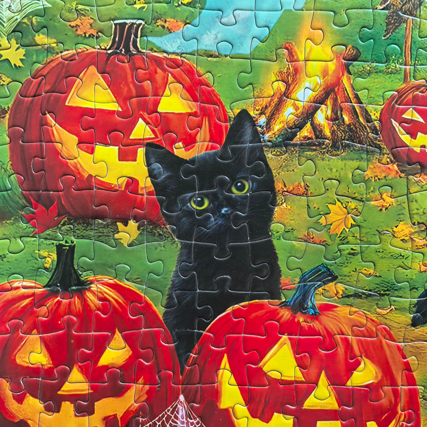Halloween Puzzles 500 Pieces - Autumn Fall Jigsaw Puzzles for Adults- Light a Jack-o'-Lantern