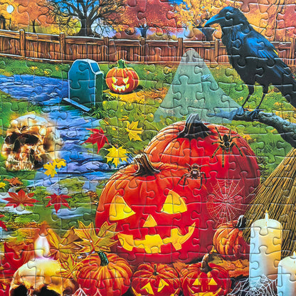 Halloween Puzzles 500 Pieces - Autumn Fall Jigsaw Puzzles for Adults- Light a Jack-o'-Lantern