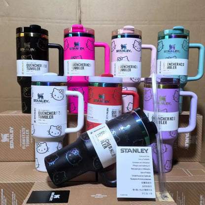 Plating Black Stanley Quencher H2.0 Tumbler – 40 oz Travel Cup