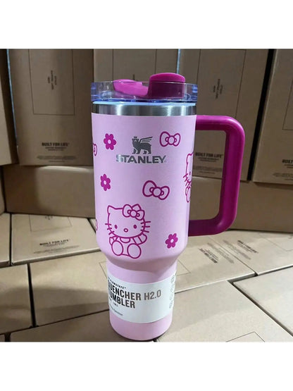 Flamingo Pink Stanley Quencher H2.0 Tumbler – 40 oz Travel Cup