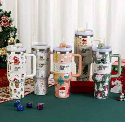 Stanley 40oz H2.0 Christmas Tumbler With Handle
